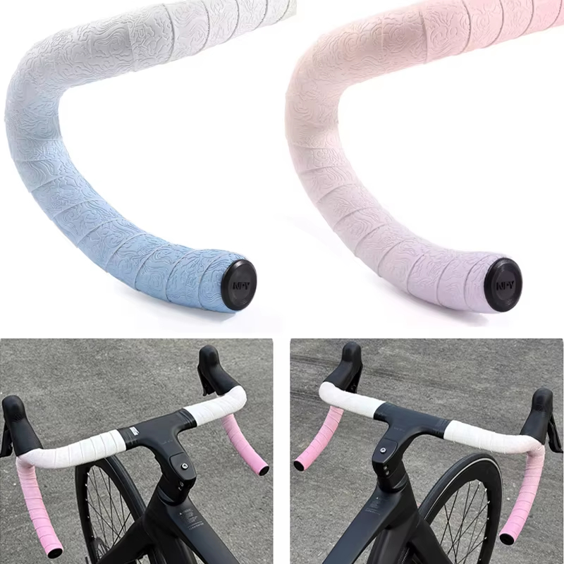 Bike Handlebar Tape - NPY ロードバイクハンドルバーテープ、グラデーションカラー滑り止めシリコンバーラップ、衝撃吸収＆耐摩耗自転車グリップ