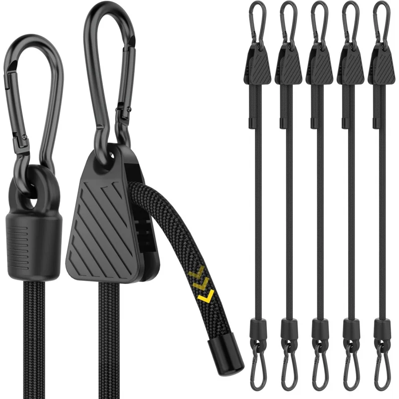 Bike Cargo Rack - 1-6個入り 調節可能なバンジーコード フック付き 7-48インチ ヘビーデューティー 弾性タイダウンストラップ