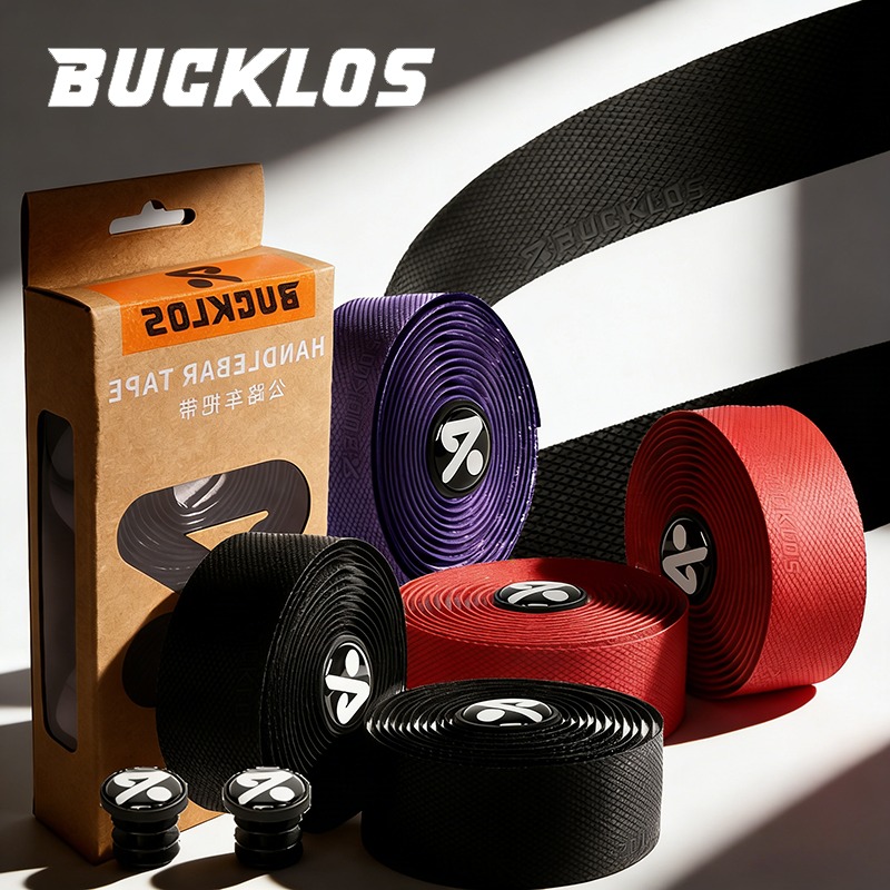 Bike Handlebar Tape - BUCKLOS バイクテープ PU EVA グリッドデザイン 滑り止めロードバイクテープ