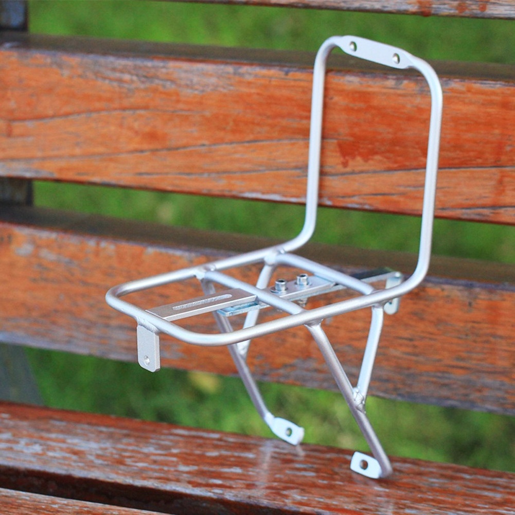Bike Cargo Rack - 20 インチ折りたたみマウンテンバイクフロントラックアルミ合金バスケット V ブレーキ自転車アクセサリー簡単なインストール