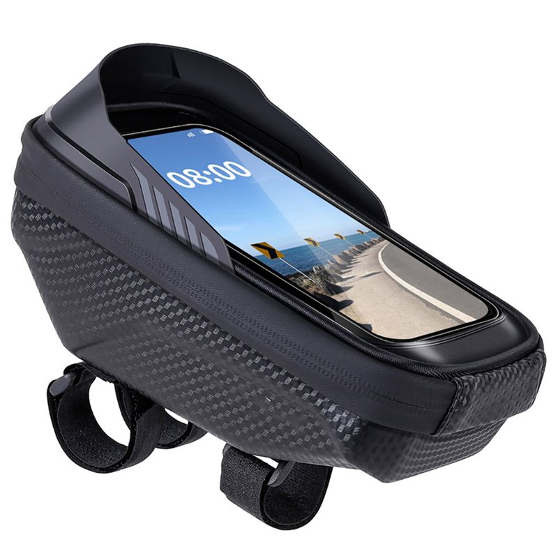Cycling Gear Pouch - A51Q-マウンテン＆ロードバイク用EVAハードシェルハンドルバーバッグ＆フロントフォンポーチ - 多用途アウトドアサイクリングギア