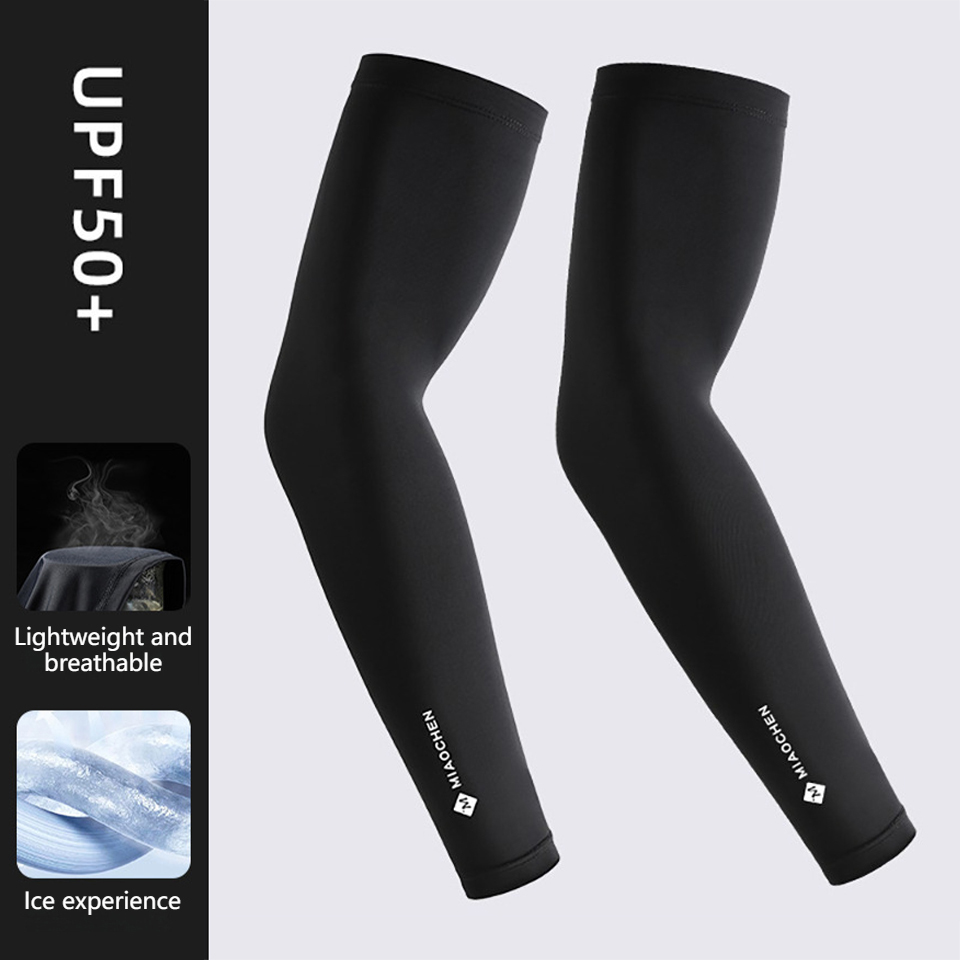 Cycling Protective Gear - GTUBIKE 1 ペア新しいアイスシルクスリーブ UV 保護通気性サイクリングアームスポーツアウトドアユニセックス弾性速乾性サマースリーブ