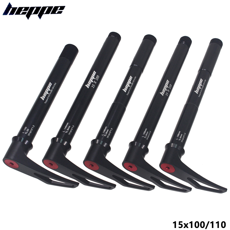 Quick Release Skewer - ヘプース-ロードバイクサスペンションシャフト,15x100 15x110,クイックリリースm15xp1.5スレッドピッチ自転車部品