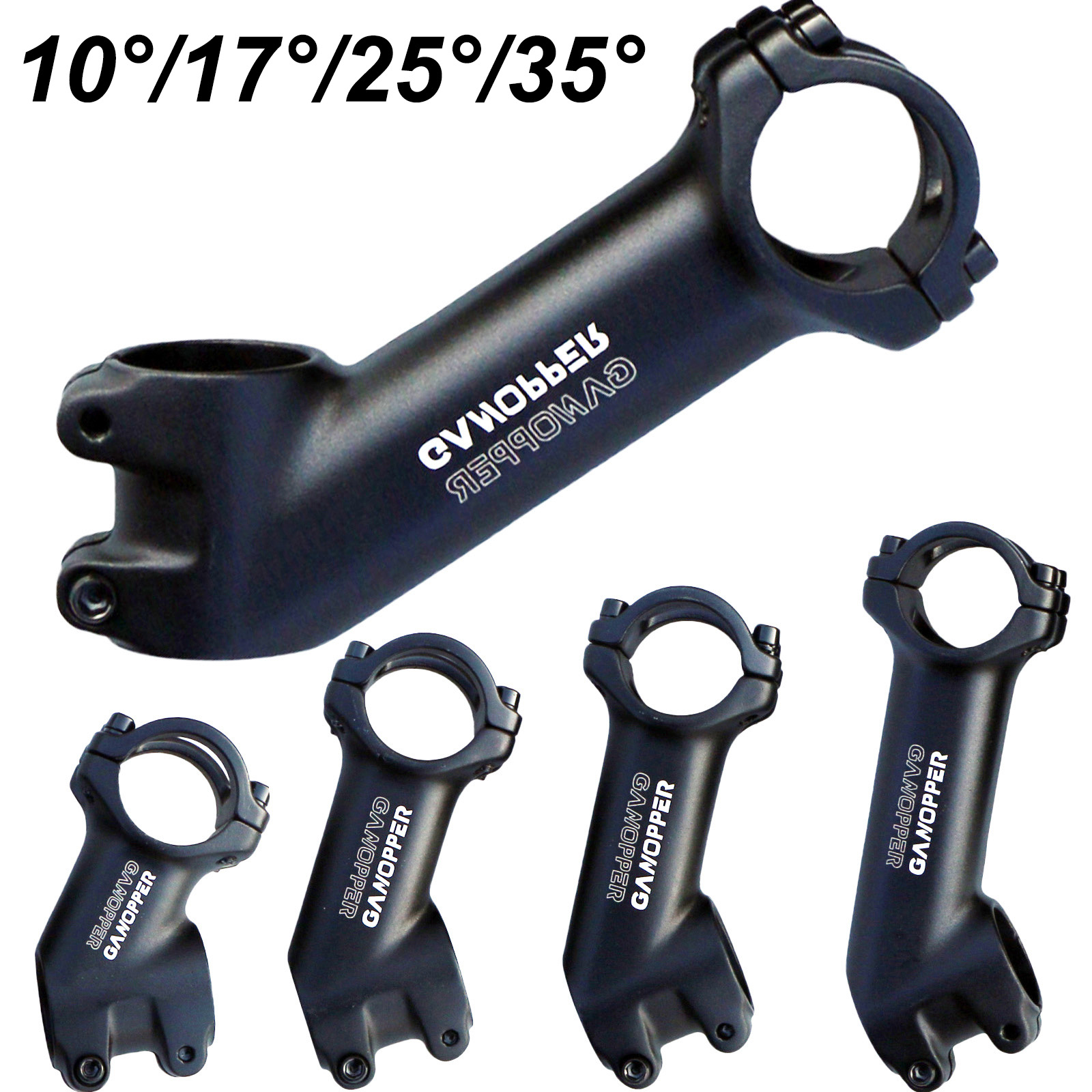 Bike Stem Riser - 17 25 35度マウンテンバイク31.8ライザーmtb道路自転車のステム31.8ミリメートル60/70/80/90/100/110ハンドルバーシム