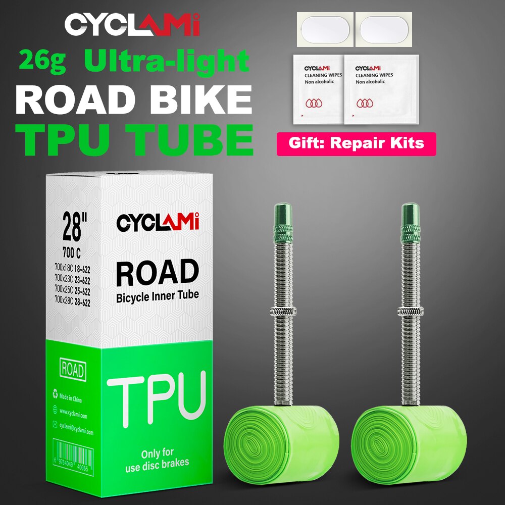 Cycling Gear Material - 2個超軽量26グラムtpu素材バイクインナーチューブ700c 18 25 28cロード自転車タイヤフレンチバルブ超軽量サイクリング