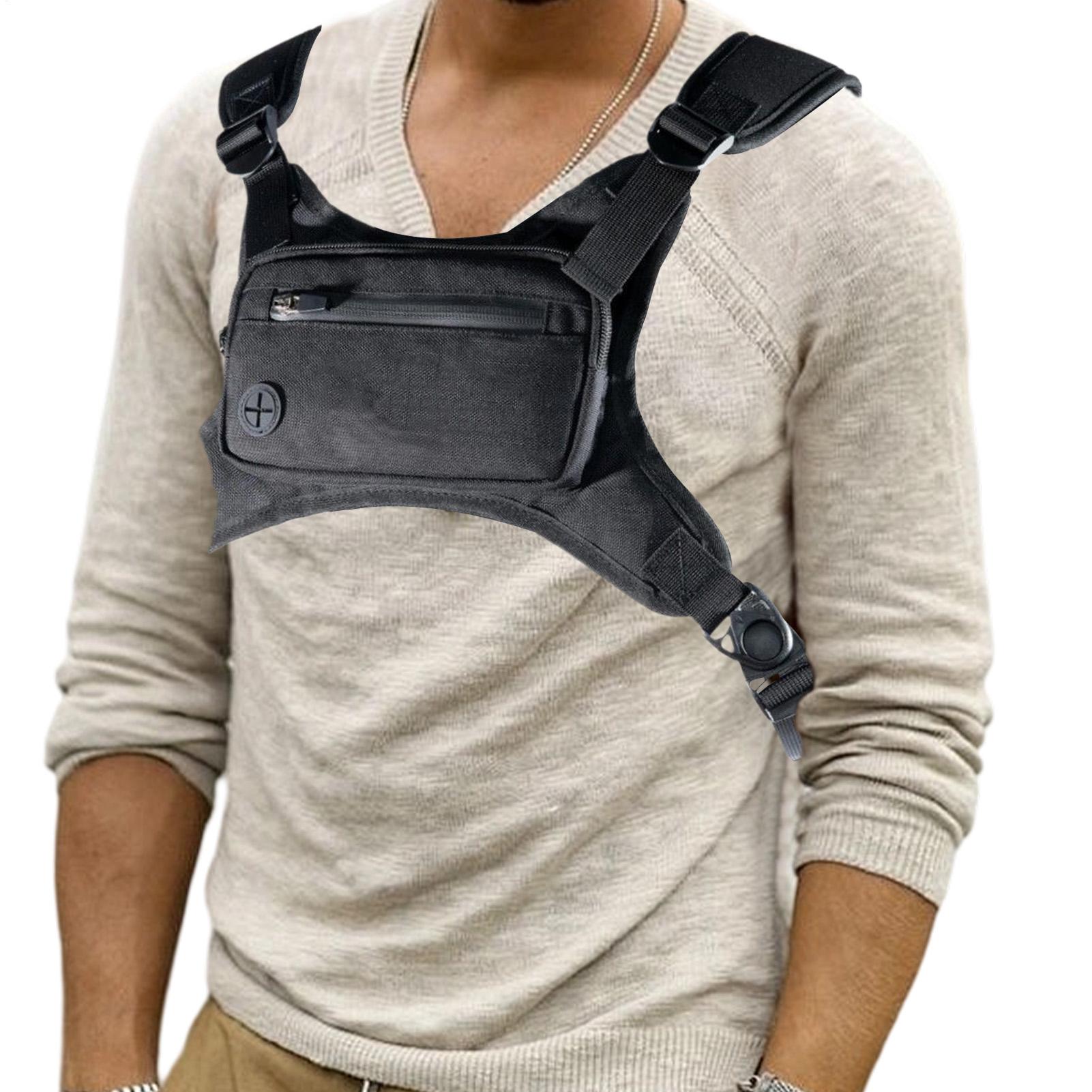 Cycling Gear Pouch - ランニングチェストパック ハイキングチェストパック ランニングベスト バックパックポーチ 電話ホルダー アウトドアギア