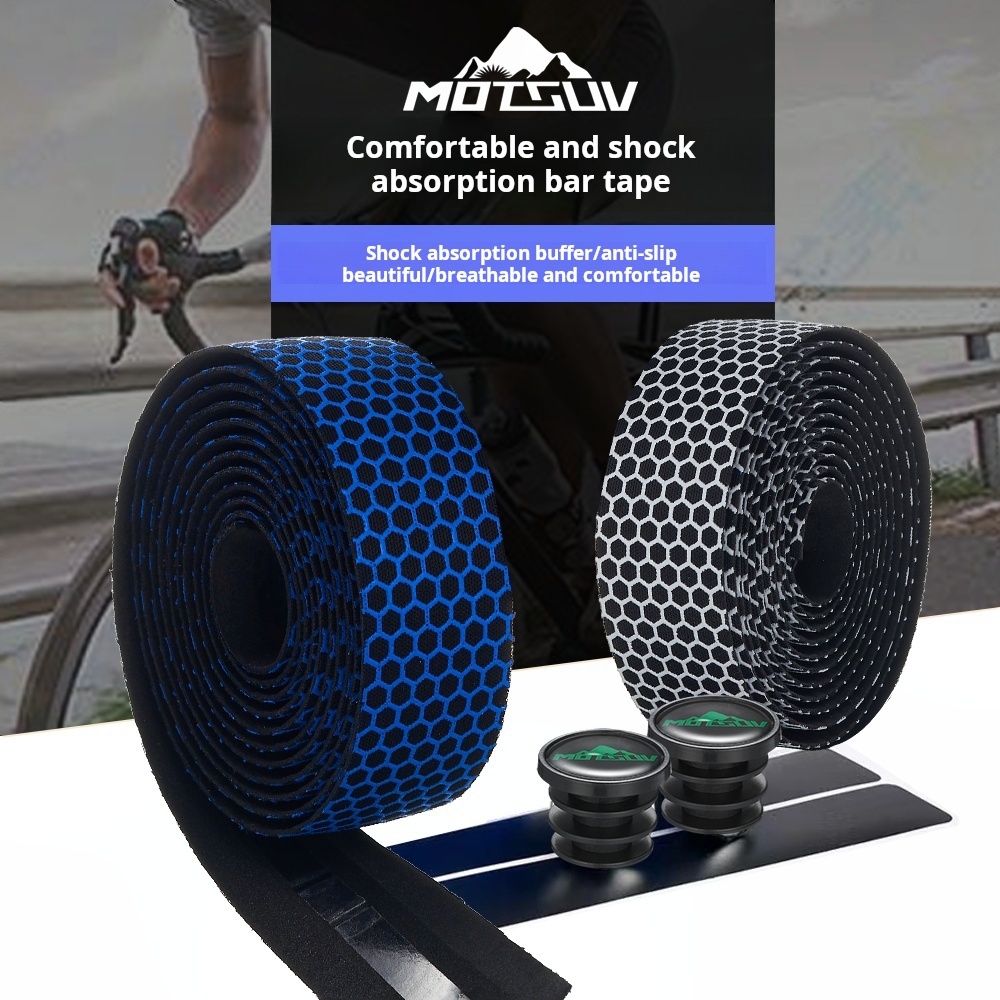 Bike Handlebar Tape - MOTSUV EVA ハンドルバーテープクッション性コンフォートバイクカラーストラップ防振ダンピング PU サイクリングラップバイクアクセサリー