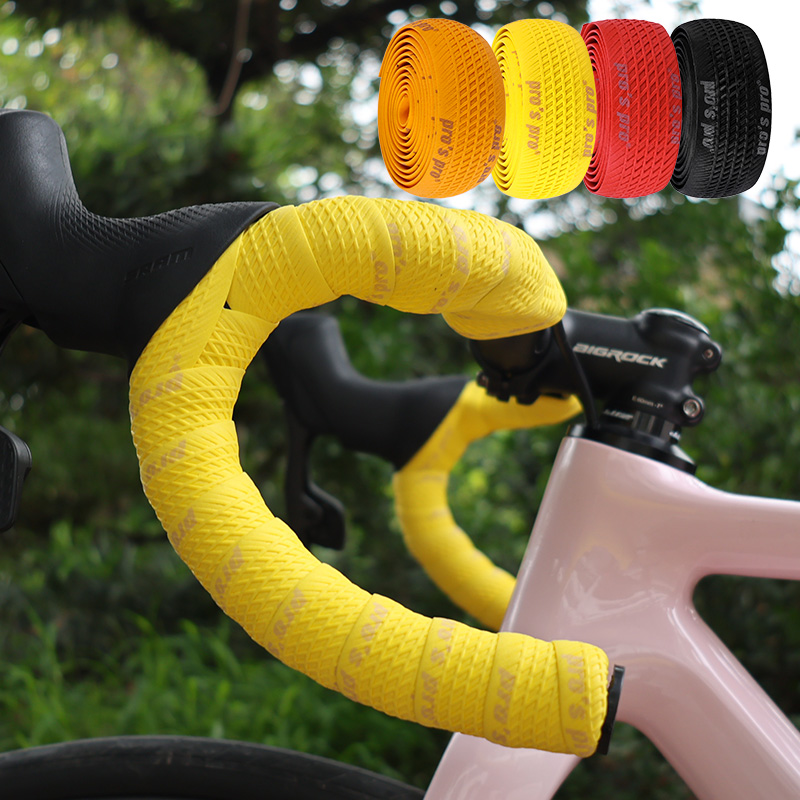 Bike Handlebar Tape - 純シリコン自転車ハンドルバーテープ ロードバイクハンドルバーテープ 滑り止め 耐衝撃 防水 サイクリングバーラップアクセサリー