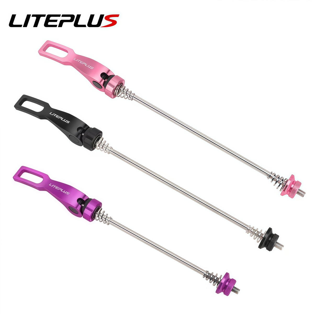 Quick Release Skewer - LITEPLUS アルミ製バイククイックリリーススキュワーセット - フロント100mm / リア135mm