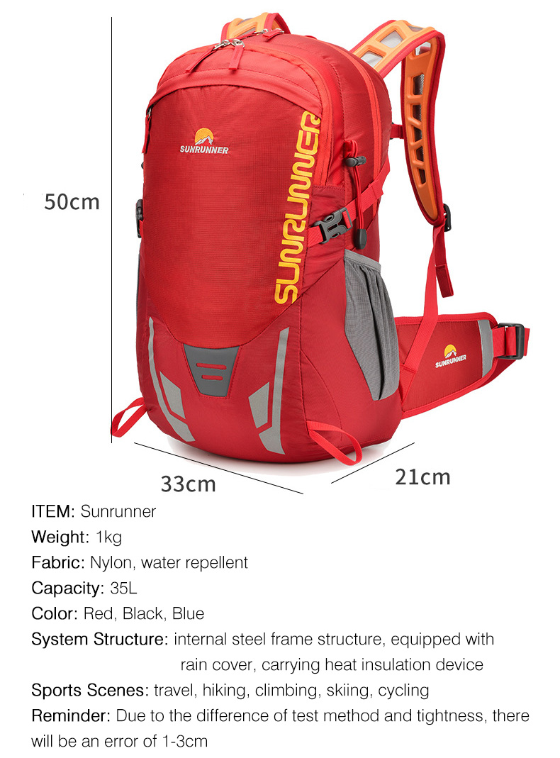 35L ハイキングバックパックバッグ大容量旅行キャンプ登山バ - Cycling Gear Organizer のレビューと価格