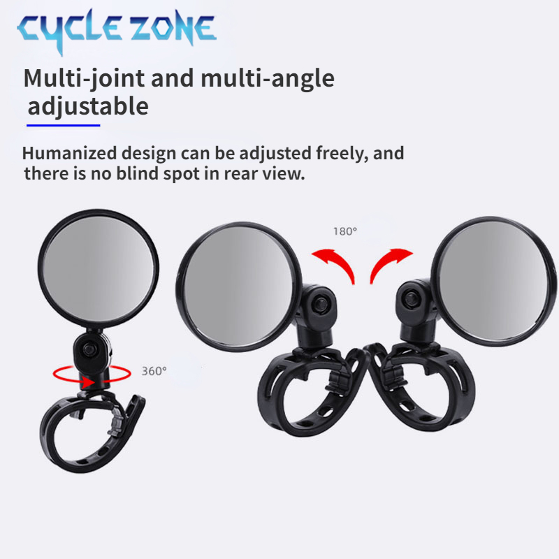 2 個自転車バックミラー 360 度調整可能な回転可能なユニ - Cycle Zone のレビューと価格