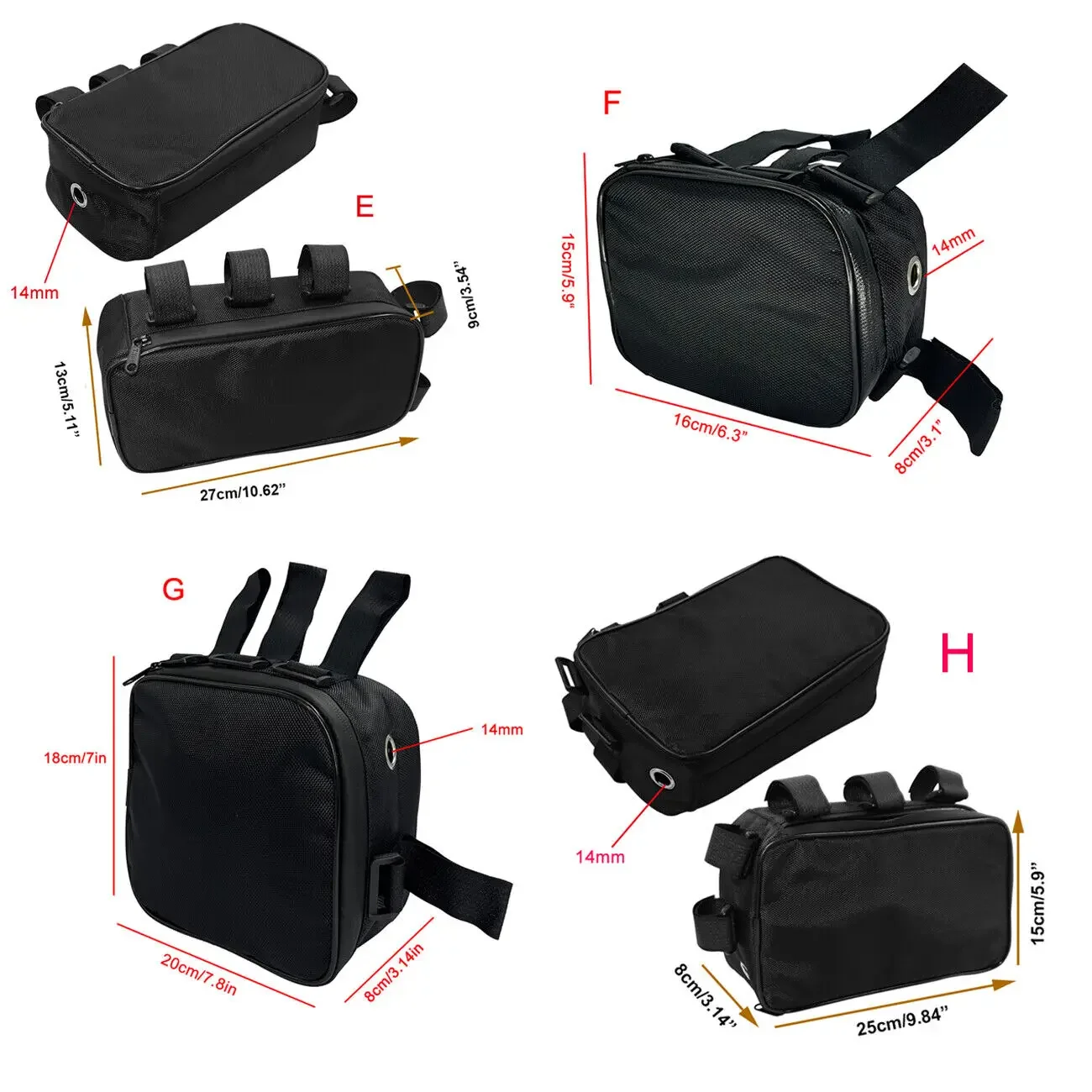 自転車チューブフレームパックバッグ、バッテリーフロントツール - Cycling Gear Organizer のレビューと価格