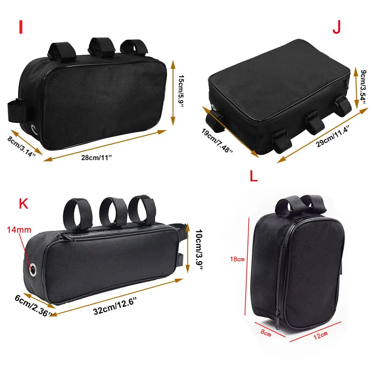 自転車チューブフレームパックバッグ、バッテリーフロントツール - Cycling Gear Organizer のレビューと価格