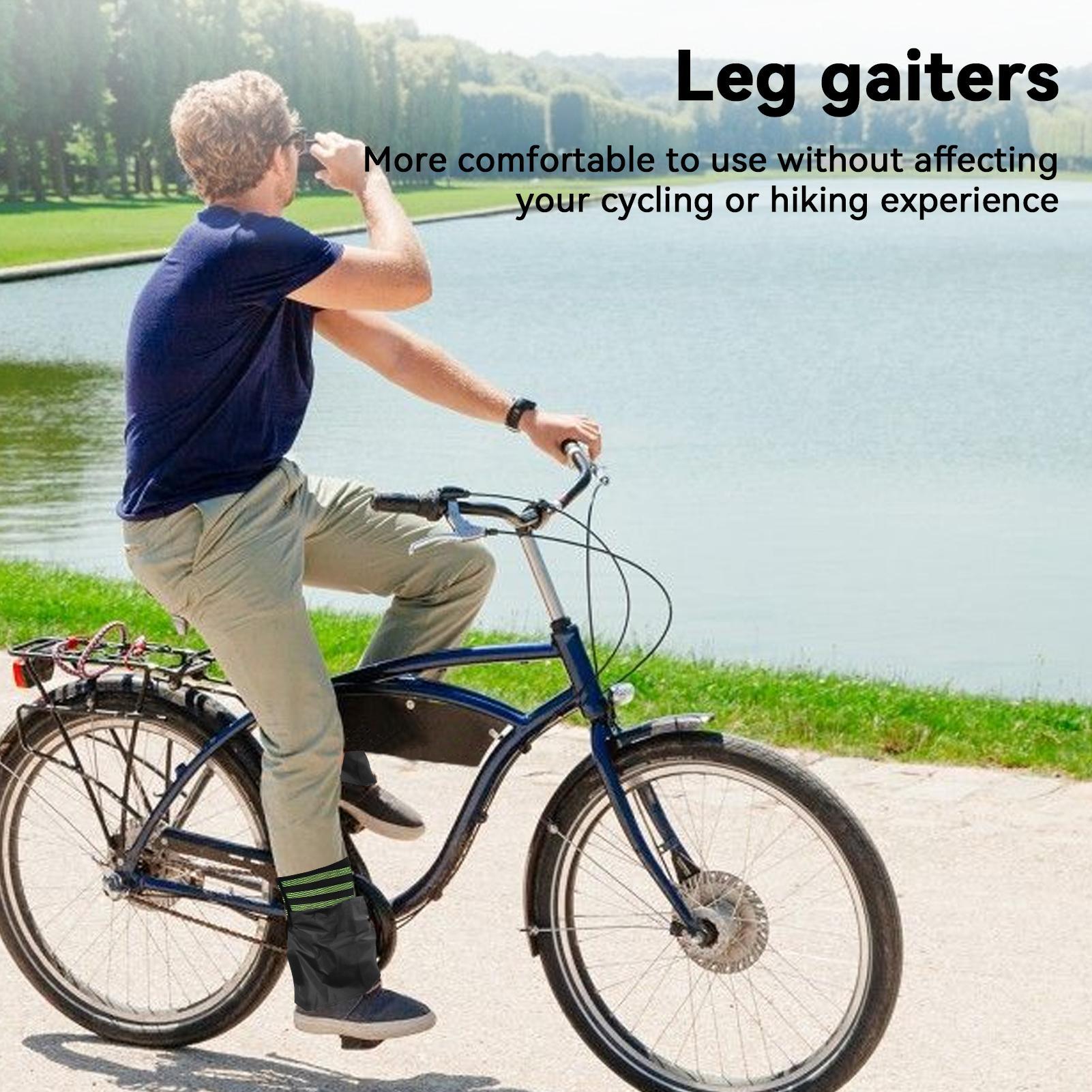 防水通気性サイクリングレッグゲートル調節可能な反射安全レギン - Cycling Protective Gear のレビューと価格