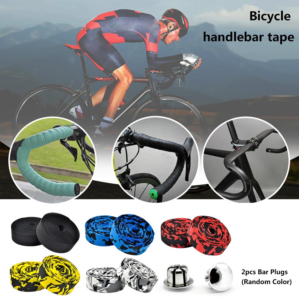2 個ロードバイクハンドルバーテープ迷彩サイクリングラップ吸 - Bike Handlebar Tape のレビューと価格