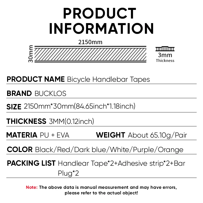 BUCKLOS ロードバイクハンドルバーテープアンチスリップ - Bike Handlebar Tape のレビューと価格