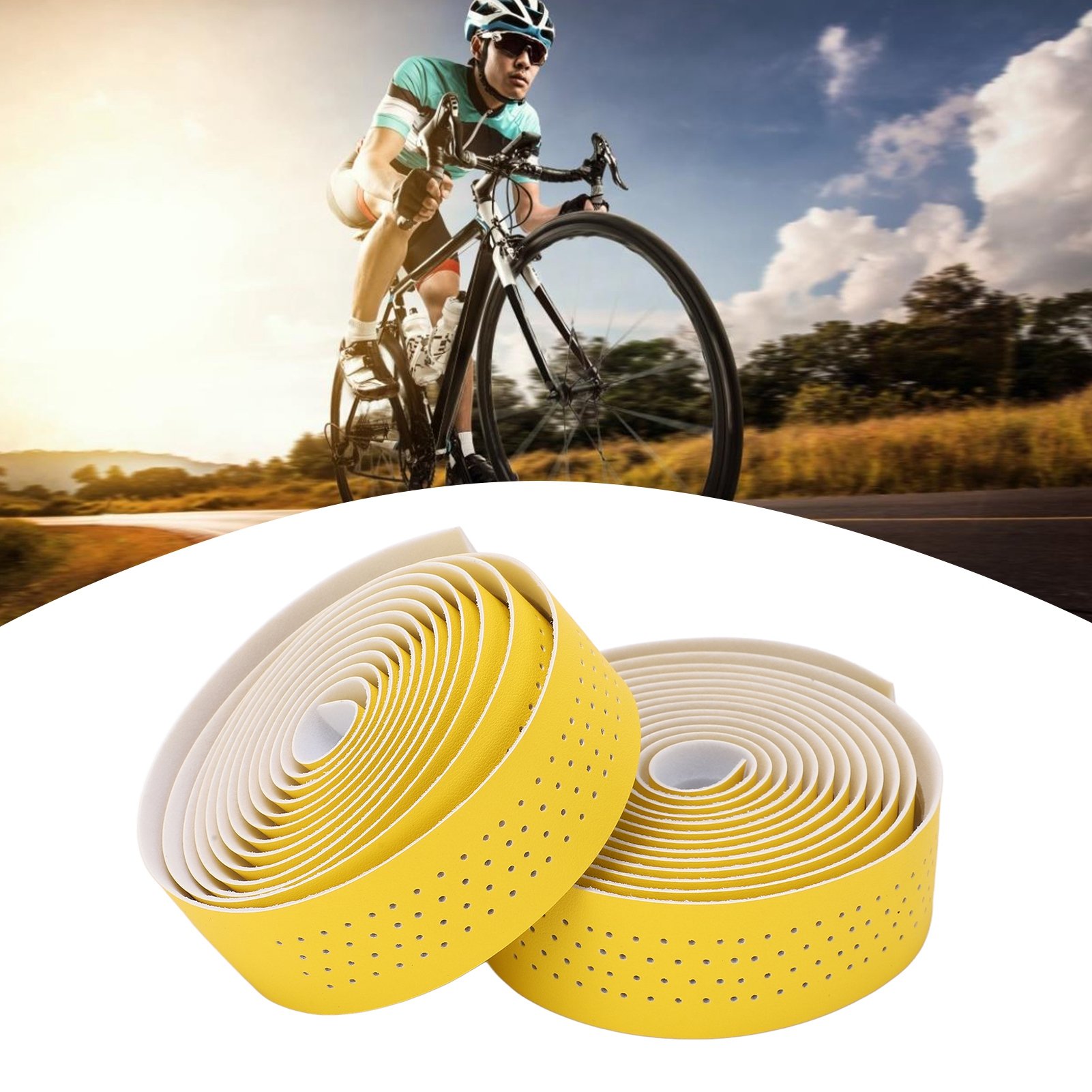マウンテンバイクハンドルバーテープ汗吸収滑り止め自転車バーテ - Bike Handlebar Tape のレビューと価格