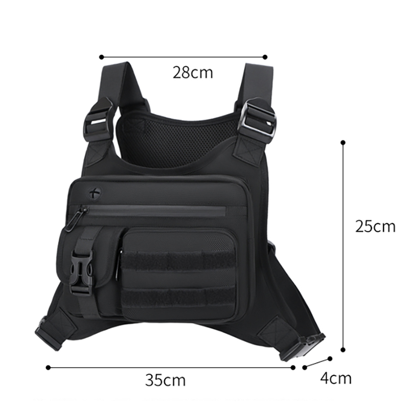 タクティカルチェストリグバッグ メンズ 防水 クロスボディハ - Cycling Gear Pouch のレビューと価格