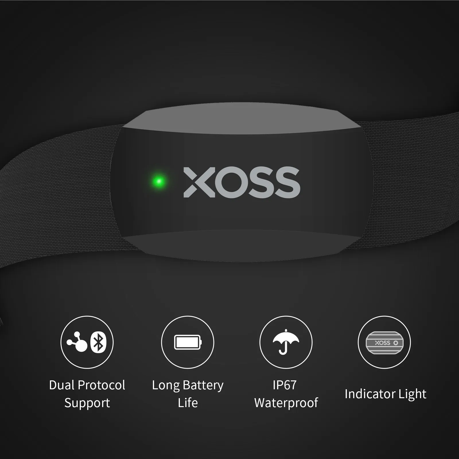Xoss x2チェストストラップ心拍数モニターサイクリング、 - Cycling Heart Rate Monitor のレビューと価格