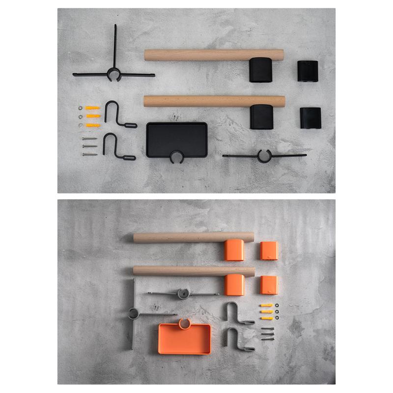 自転車壁掛け収納 1セット ブナ材製ギアラック ヘルメットホ - Cycling Gear Organizer のレビューと価格