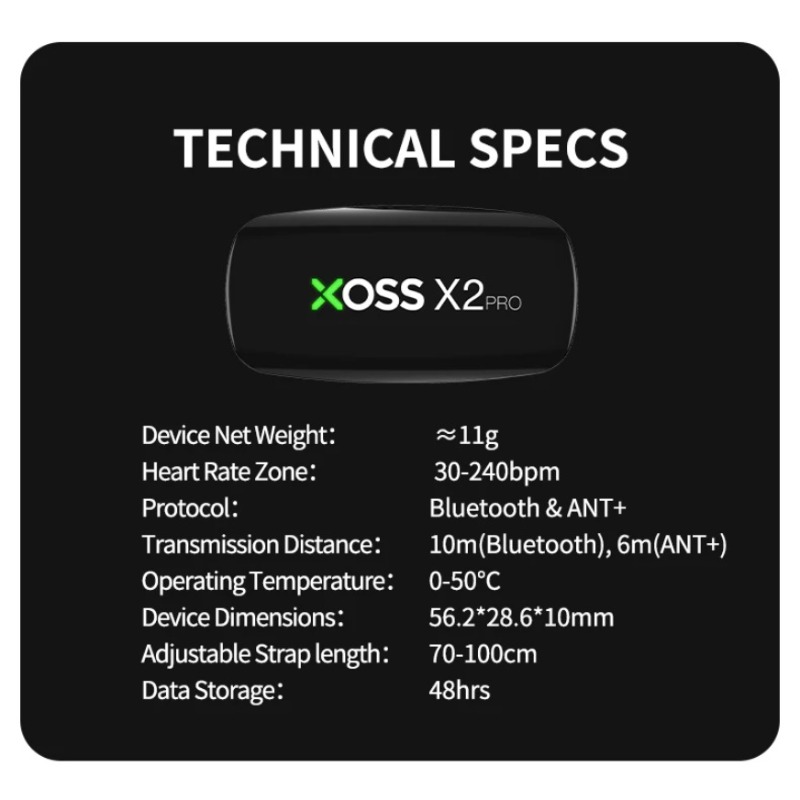 XOSS X2 プロ心拍数モニターセンサー Bluetoot - Cycling Heart Rate Monitor のレビューと価格
