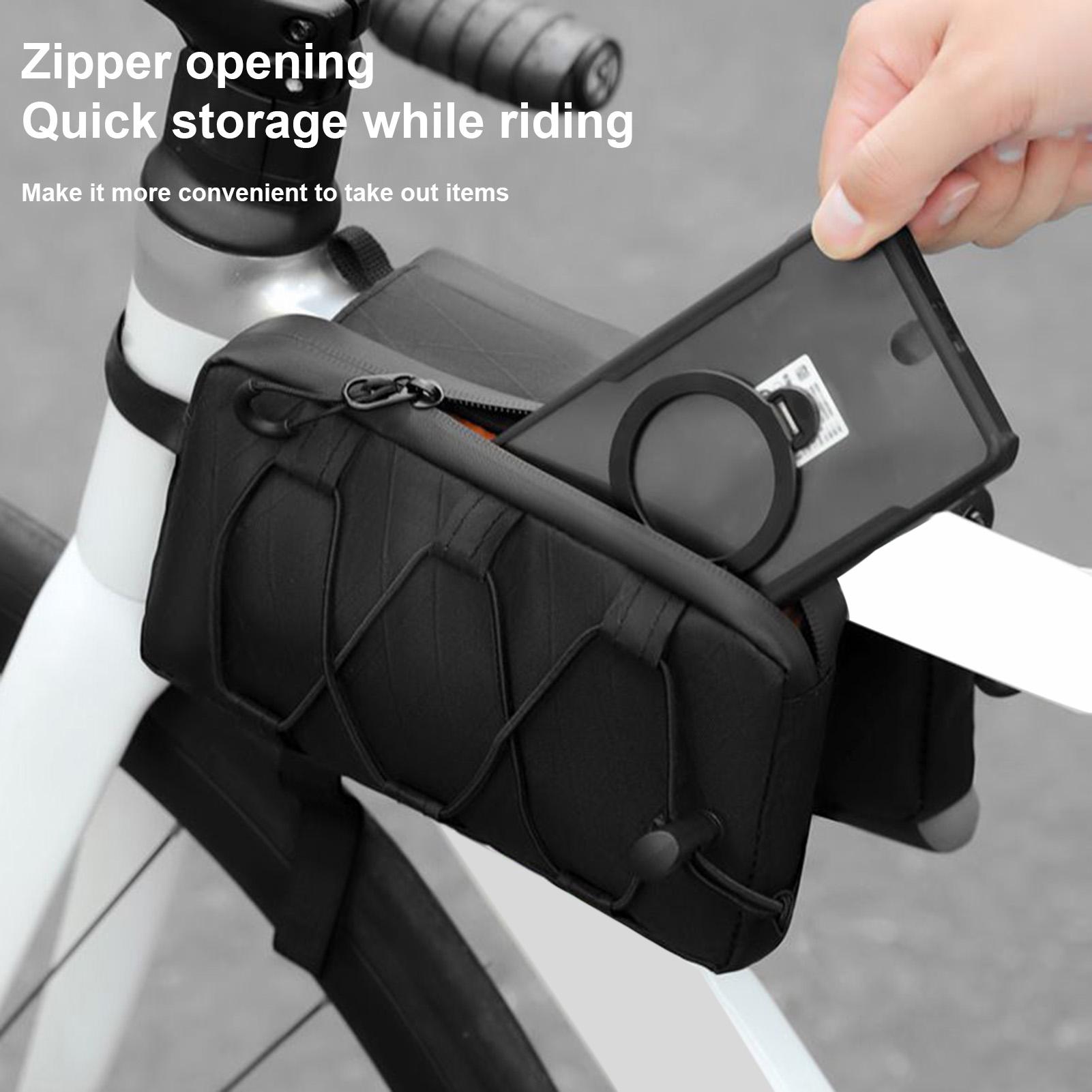 自転車フレームバッグ防水サイクリングシートパック水収納ギアキ - Cycling Gear Pouch のレビューと価格