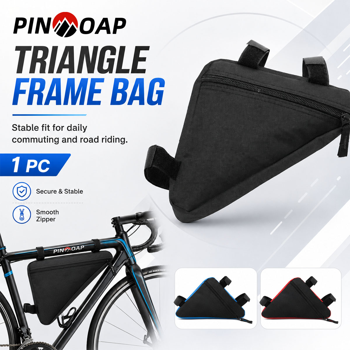 PINMOAP 自転車三角バッグ防水バイクフレーム収納ポーチ - Cycling Gear Pouch のレビューと価格