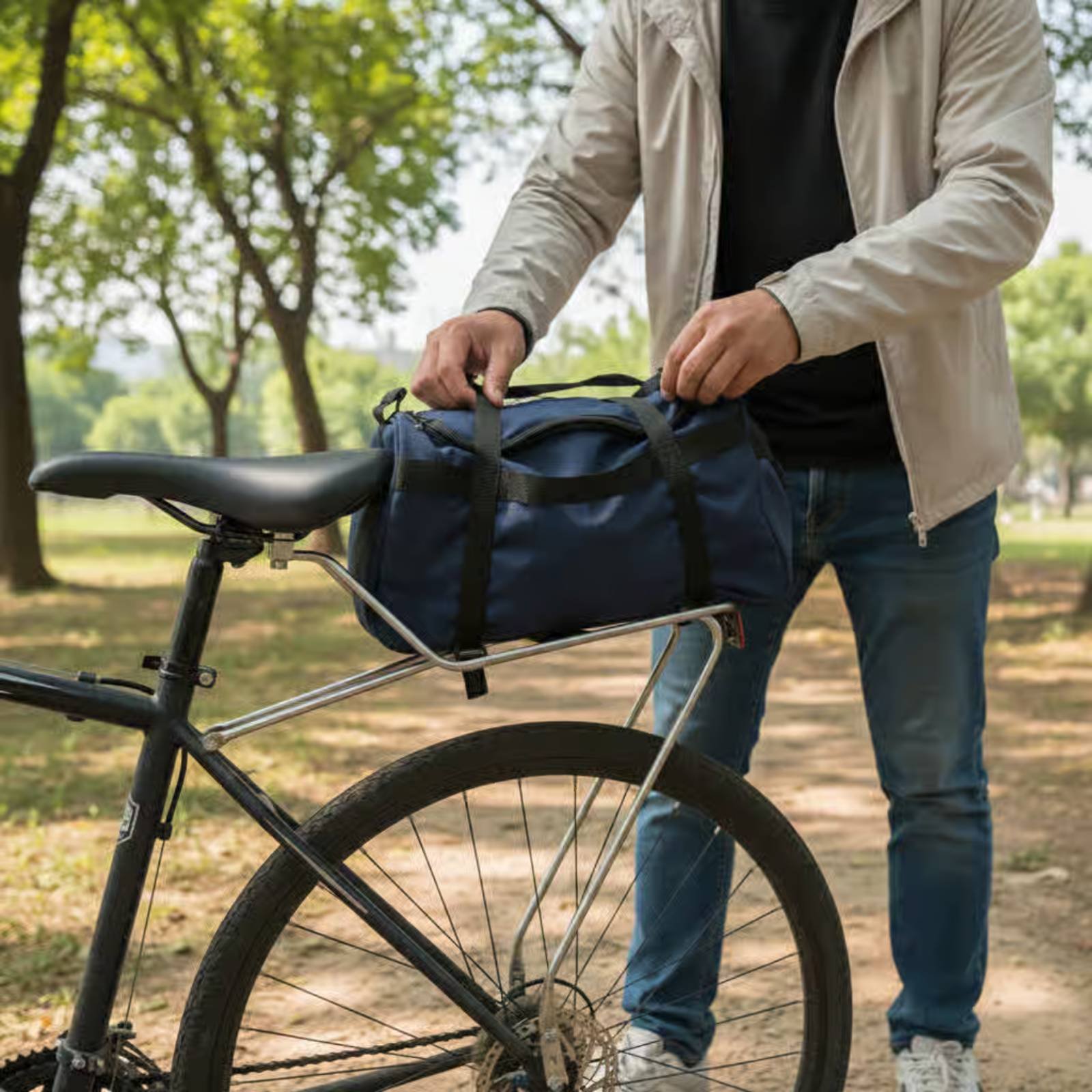 自転車リアラック 簡単取り付け ステンレススチール製リアラッ - Bike Cargo Rack のレビューと価格