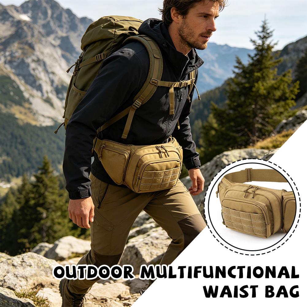 戦術的なウエストパック防水ヒップバッグ調節可能なベルト屋外登 - Cycling Gear Pack のレビューと価格