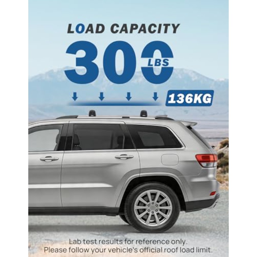 ルーフラッククロスバーとWL 300LBSロック式盗難防止ア - Bike Cargo Rack のレビューと価格